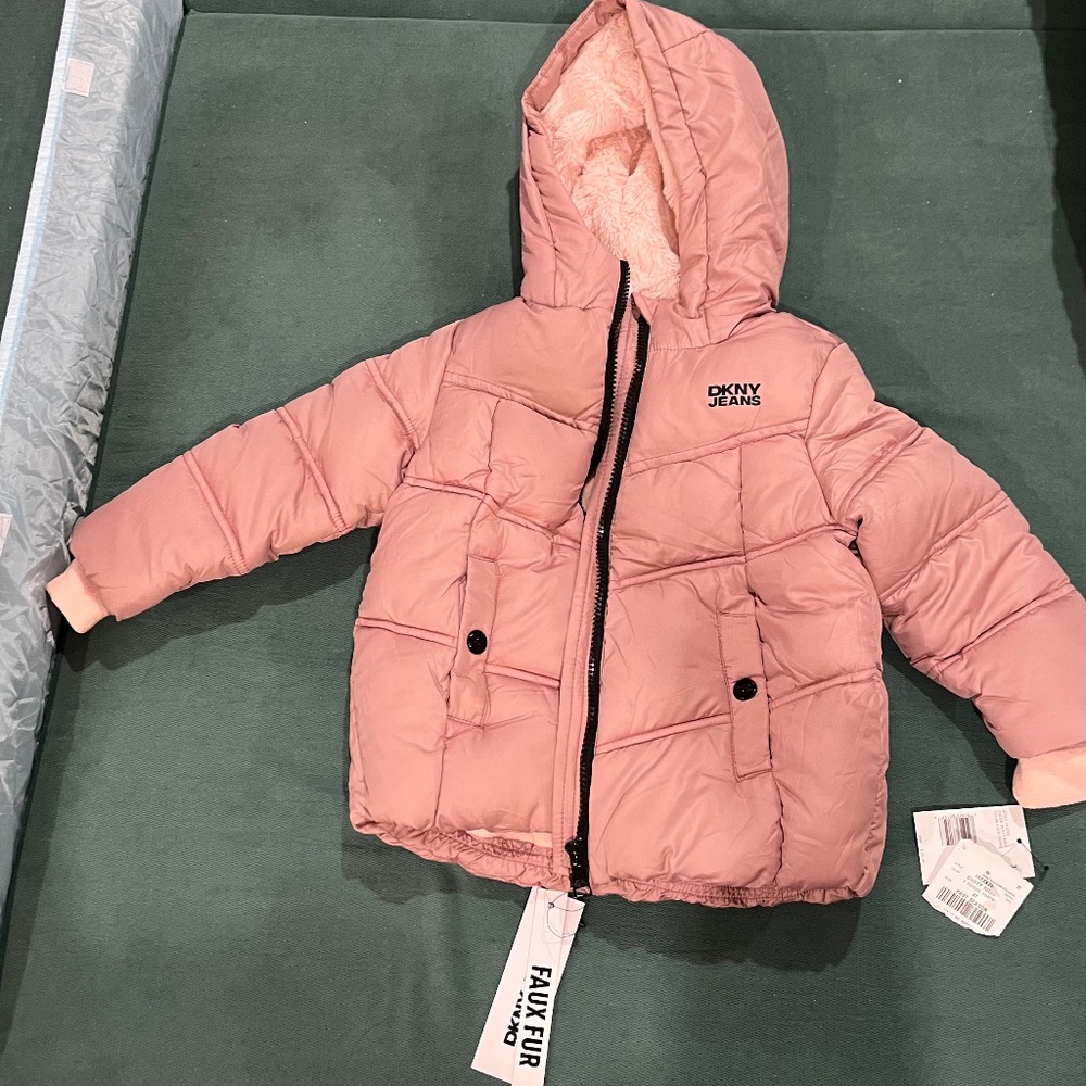 DKNY dusty rose winter jacket 3T